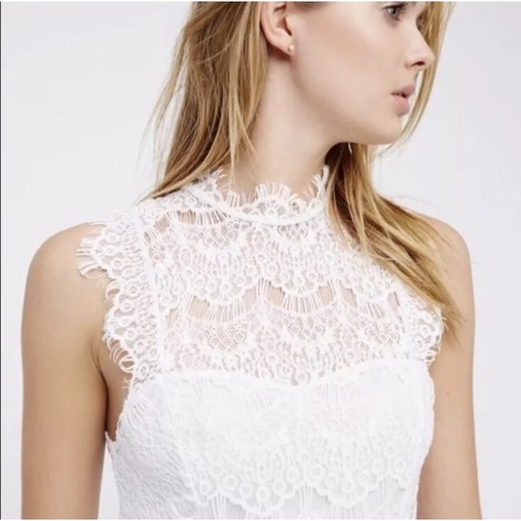 Free People Womens Daydream White Lace - Picture 6 of 8